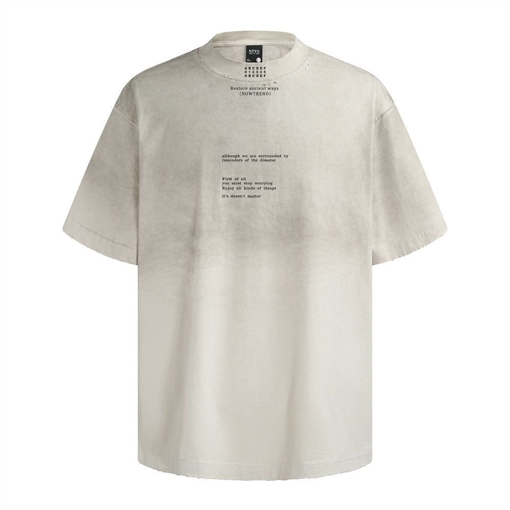 Men's vintage tie-dye distressed casual short sleeve tee