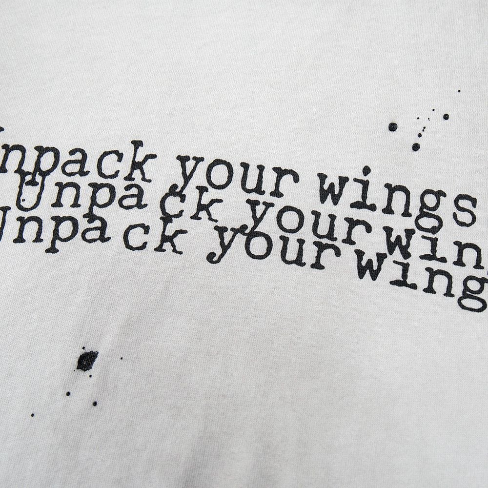 Men's Spray Dye Gradient Dirty-Wash Short Sleeve T-Shirt, Punk Letter Print