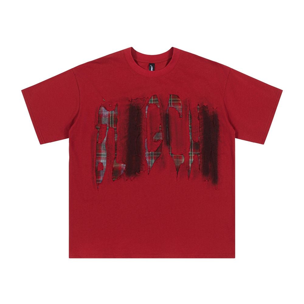 Men's Cotton Short Sleeve T-shirt, Punk Trendy Ins Style