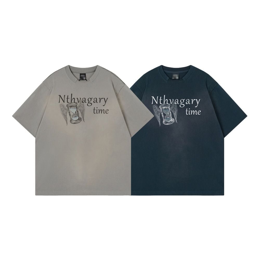 Men's Creative Letter Print Short Sleeve T-shirt, Ins Trendy Punk Style