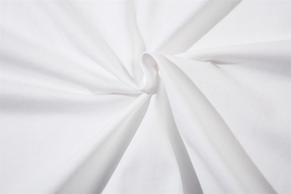 Men's letter print rolled-cuff short-sleeve T-shirt