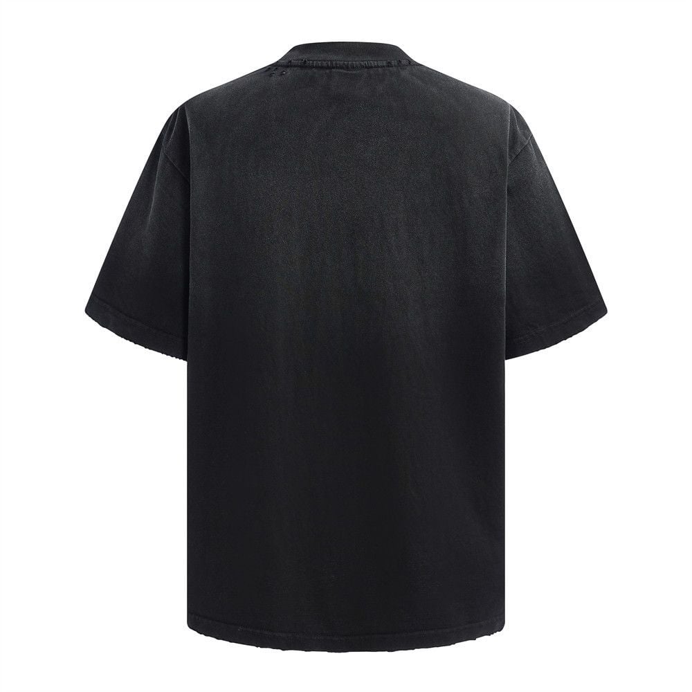 Men’s Airbrush Tie Dye Short Sleeve Crew Neck Cotton T-shirt