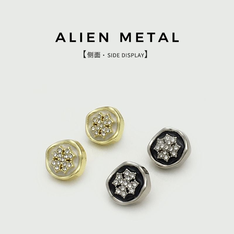 Rhinestone Metal Button