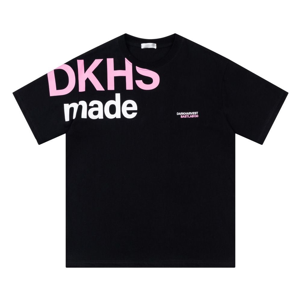 Men's American style letter print personality short-sleeve T-shirt