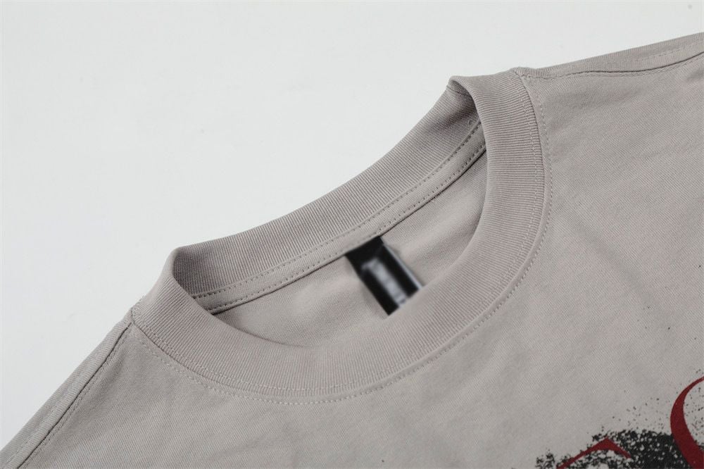 American Vintage Portrait Print Cotton Tee For Men