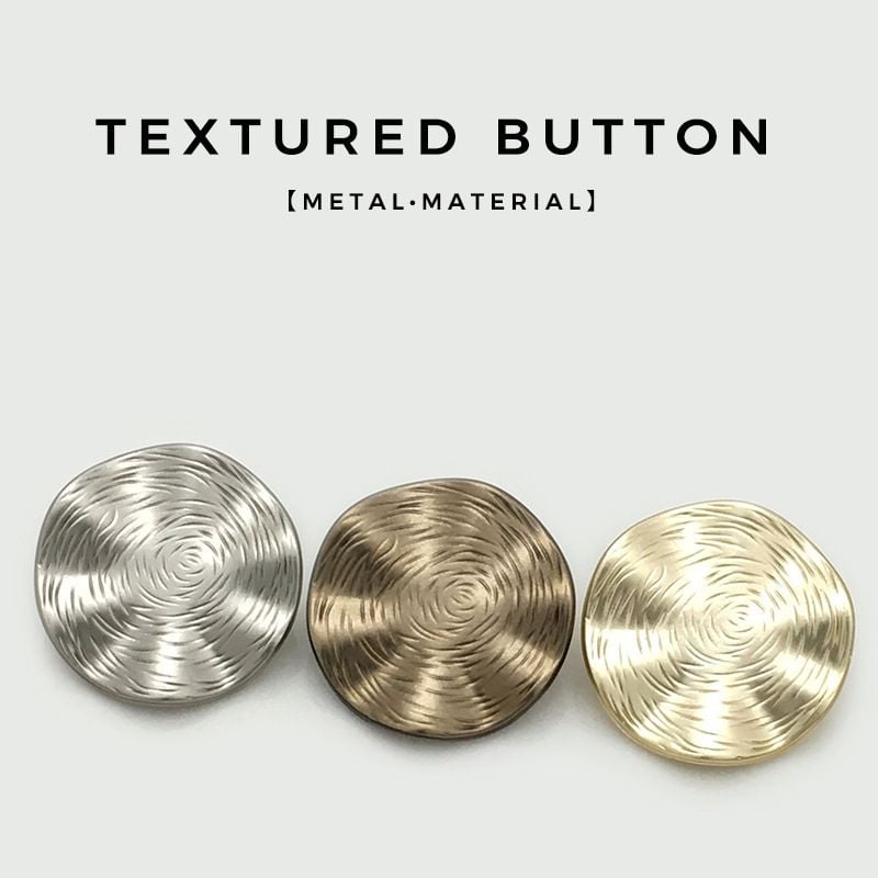 Vintage irregular texture lotus-shaped metal hand-sewn button