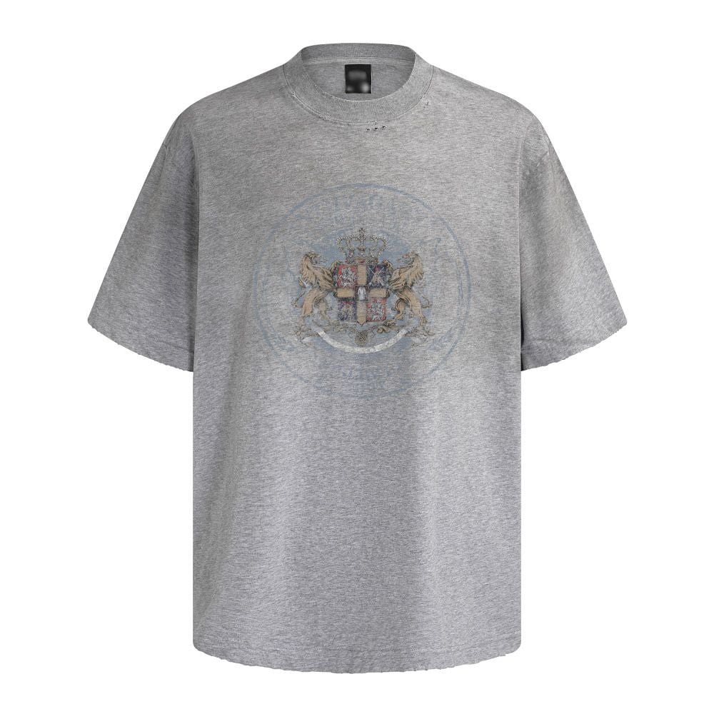 Men's summer American retro animal print short-sleeve T-shirt