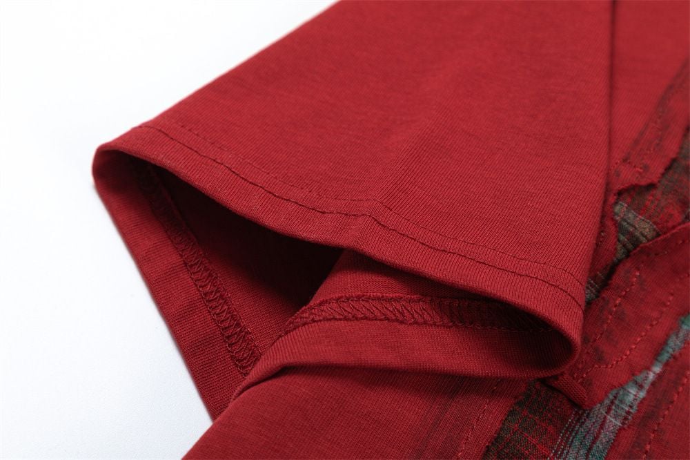 Men's Cotton Short Sleeve T-shirt, Punk Trendy Ins Style