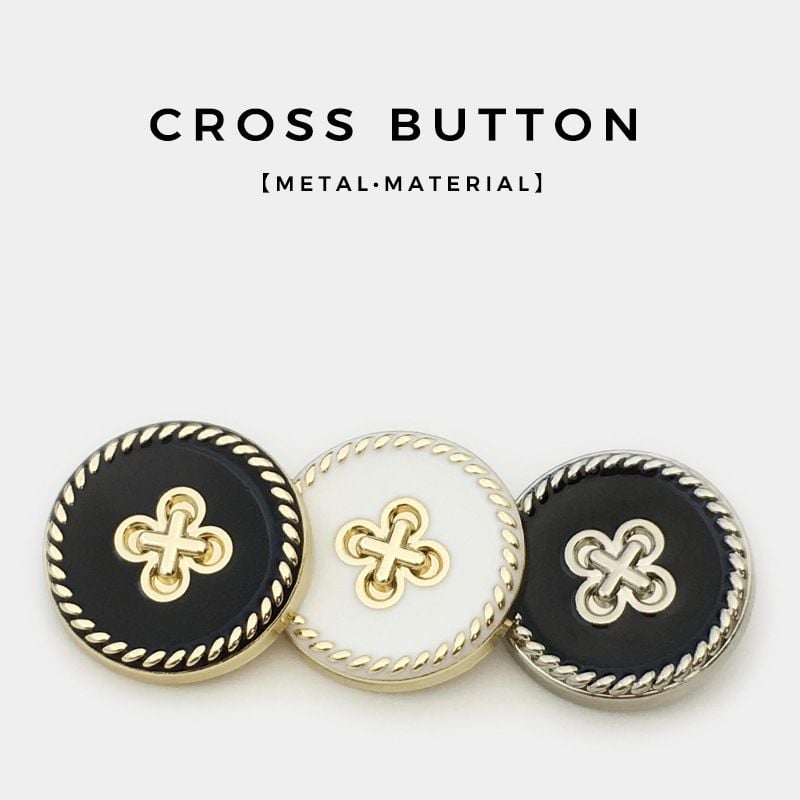 Round Metal Button with Four-Leaf Clover