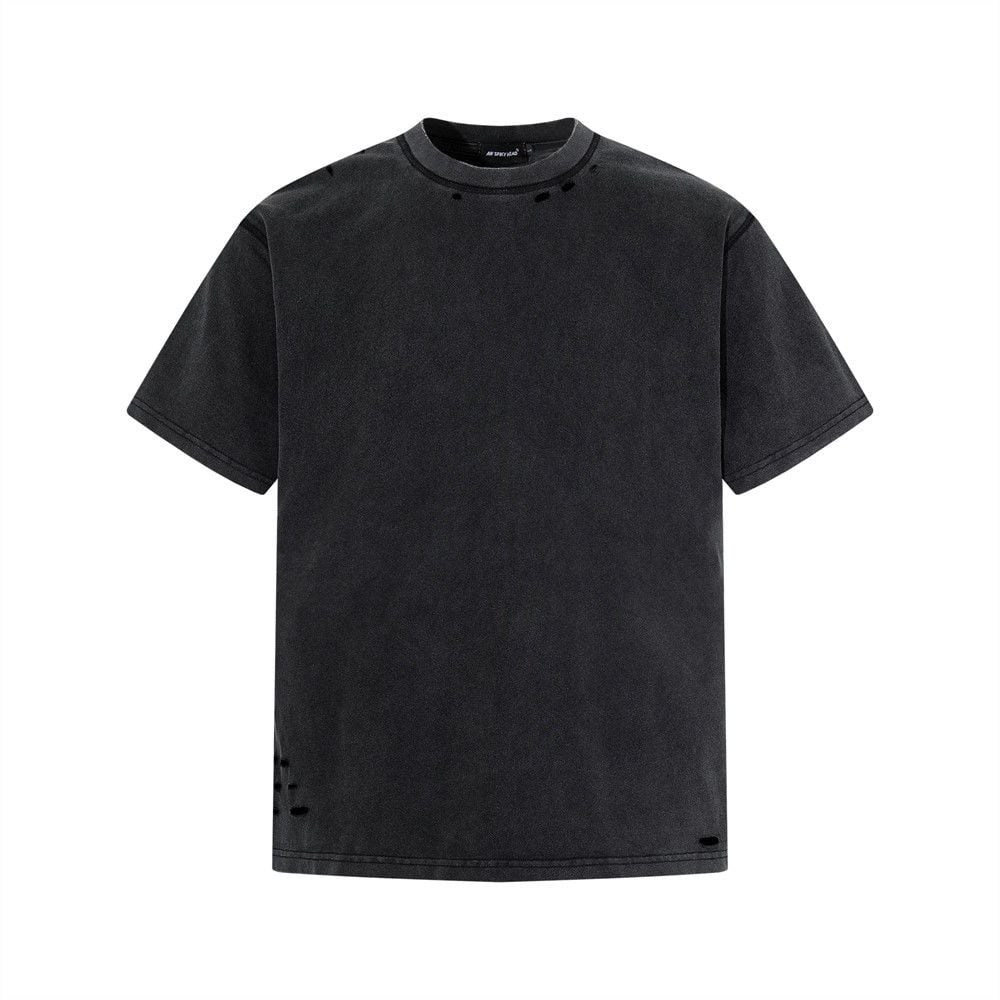 Men's Vintage Heavy Washed Distressed Cotton Tee