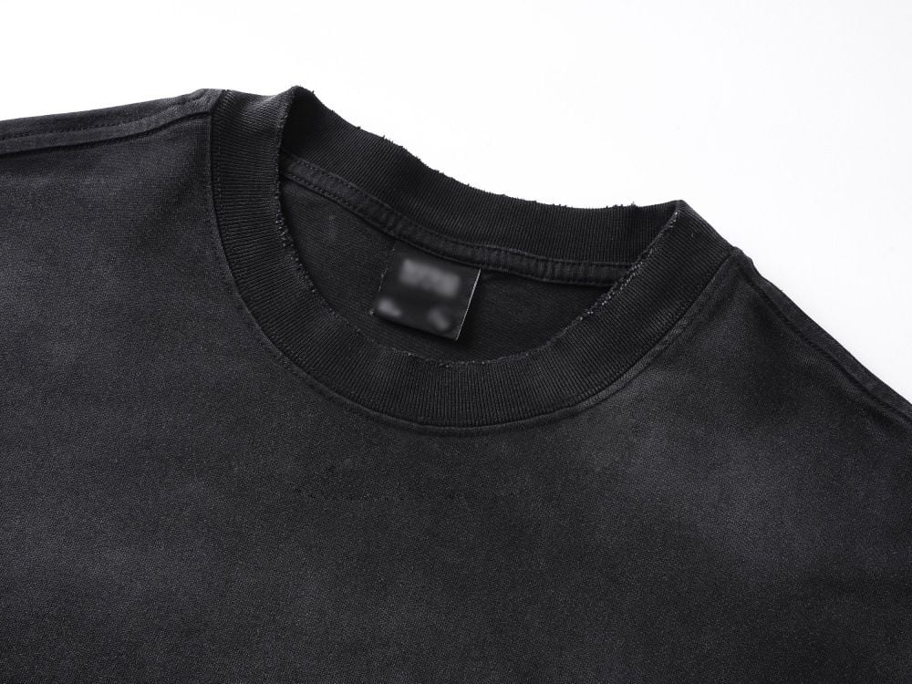 Men's double-layer fake two-piece letter print short-sleeve T-shirt