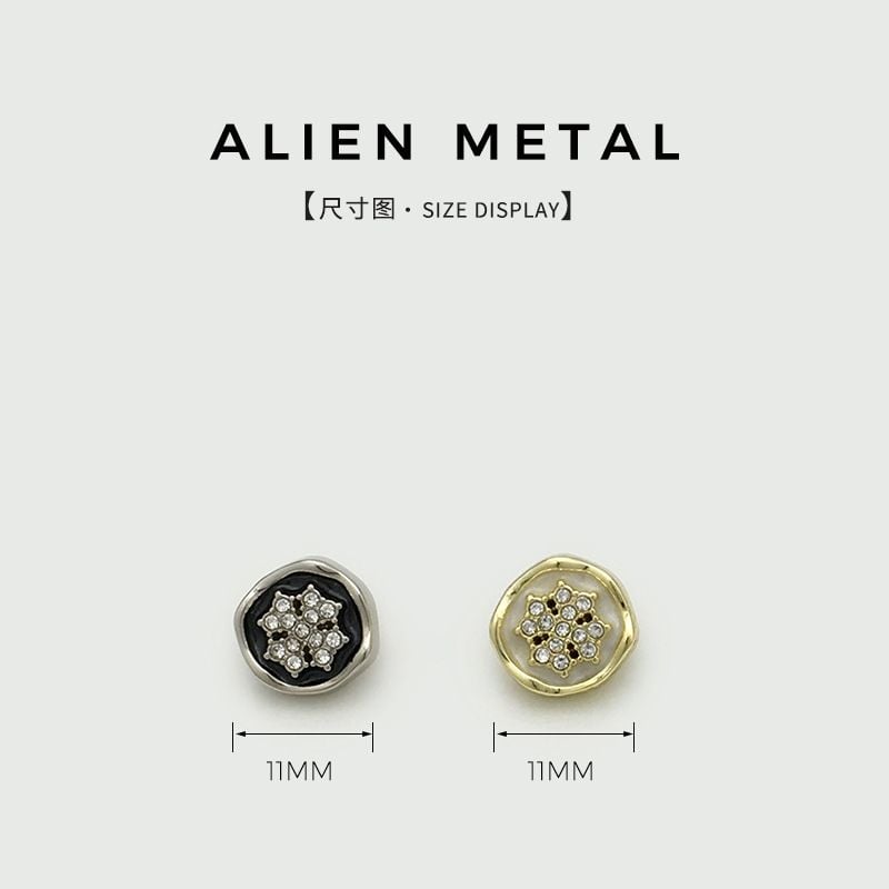 Rhinestone Metal Button