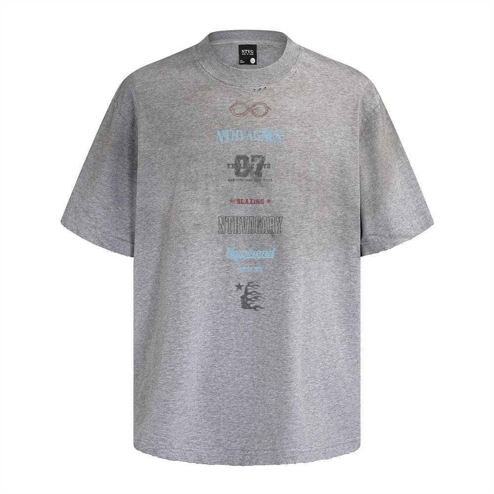 Men’s Airbrush Tie Dye Short Sleeve Crew Neck Cotton T-shirt