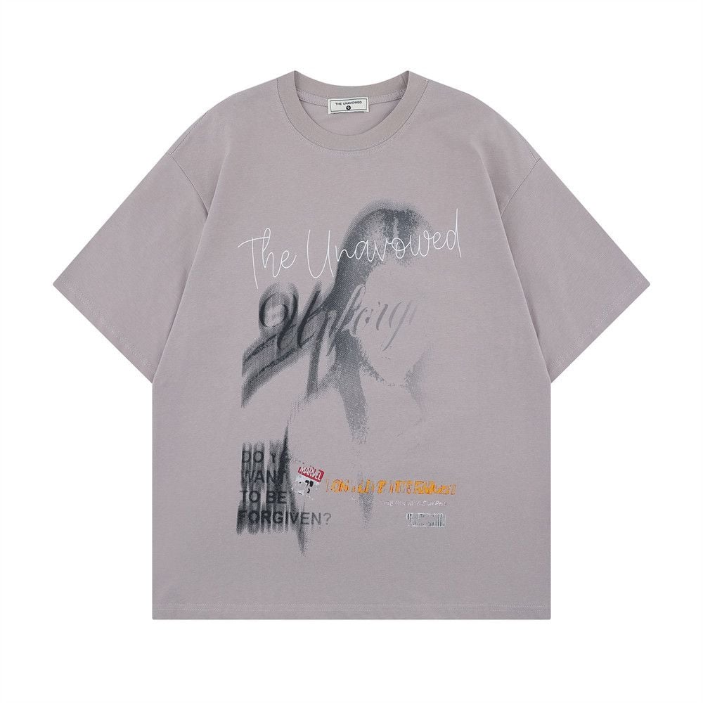 Men's summer loose short-sleeve T-shirt with figure print