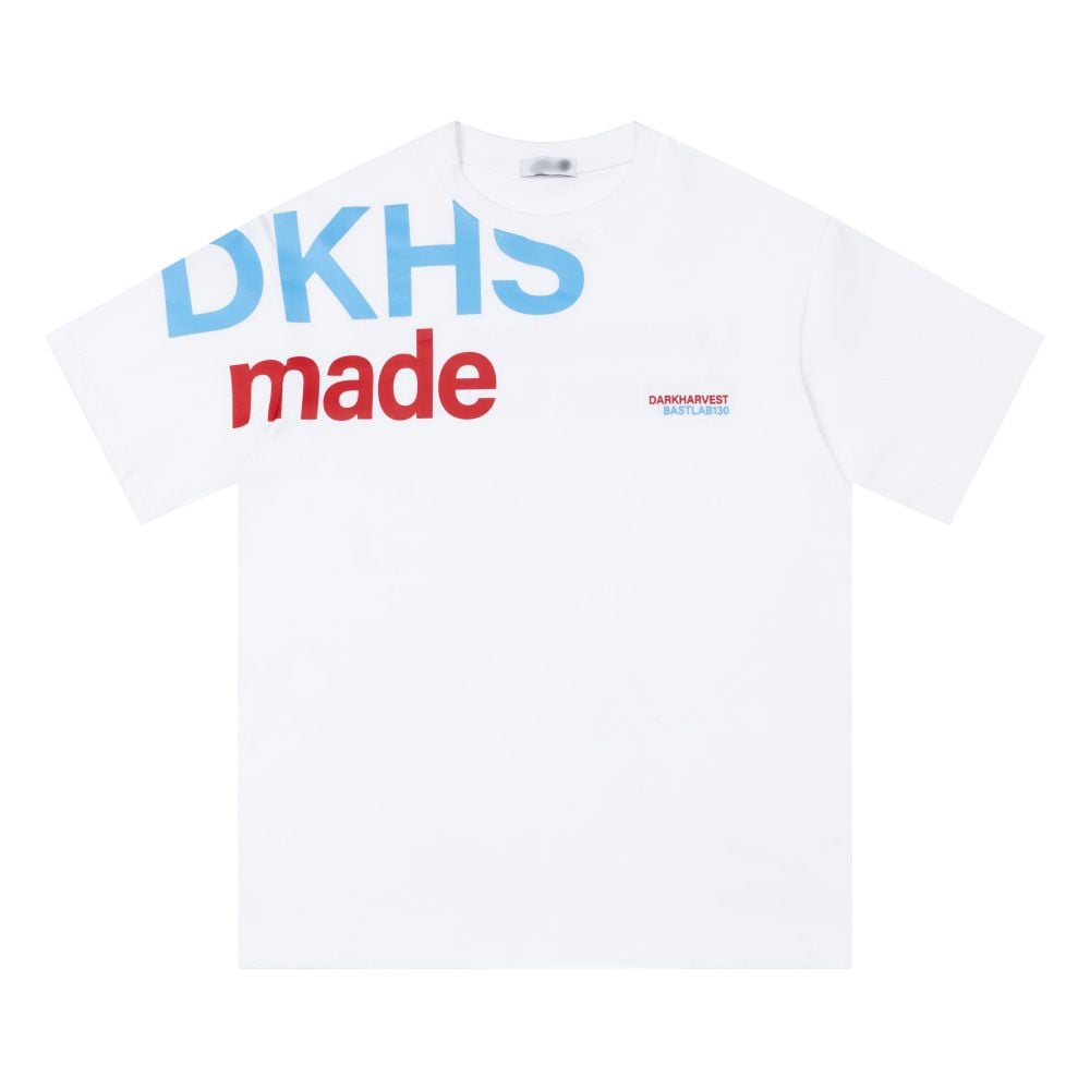 Men's American style letter print personality short-sleeve T-shirt