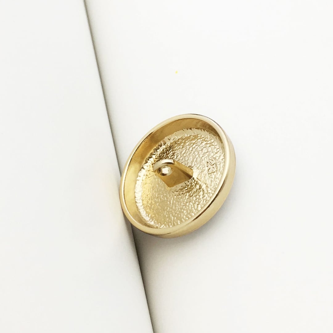 Vintage black & white rose enamel metal button