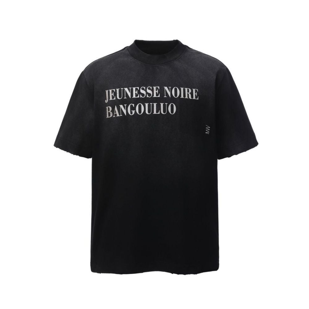 Men's loose letter print short-sleeve T-shirt