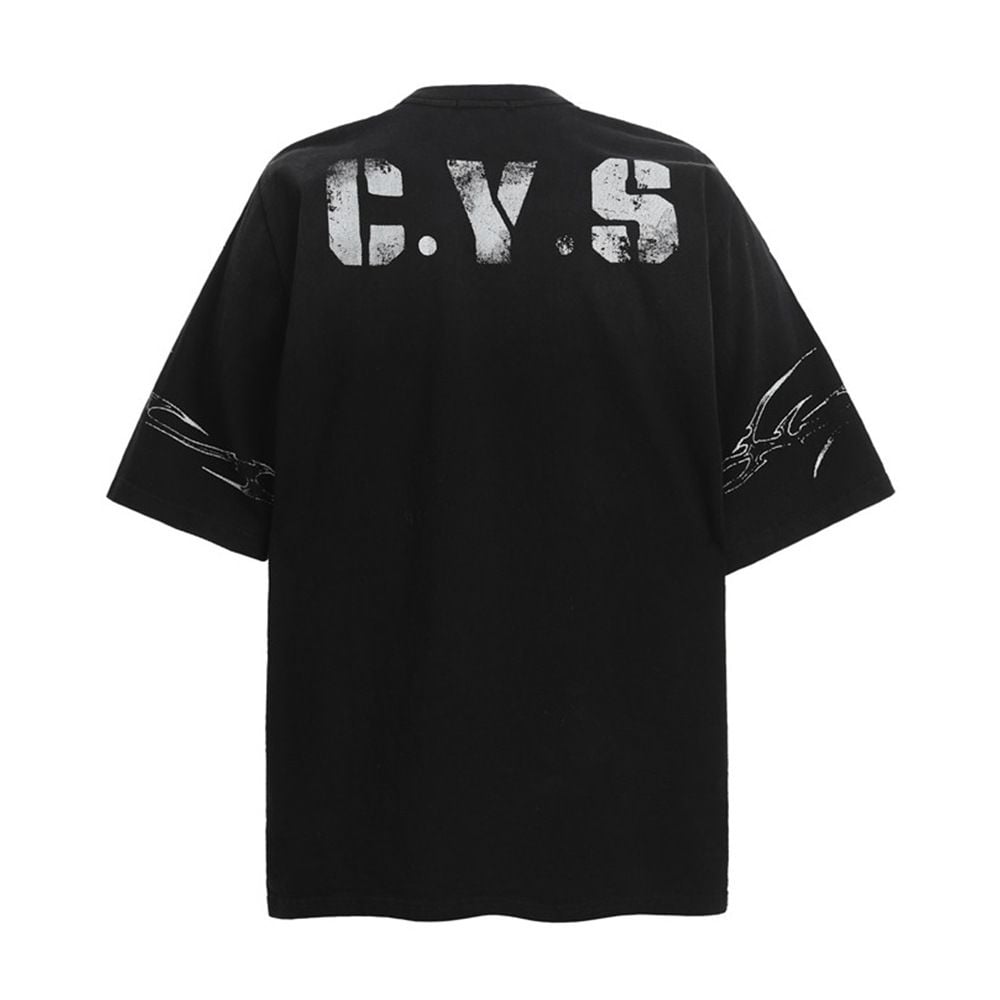 Men's summer casual trendy brand printed short-sleeve T-shirt