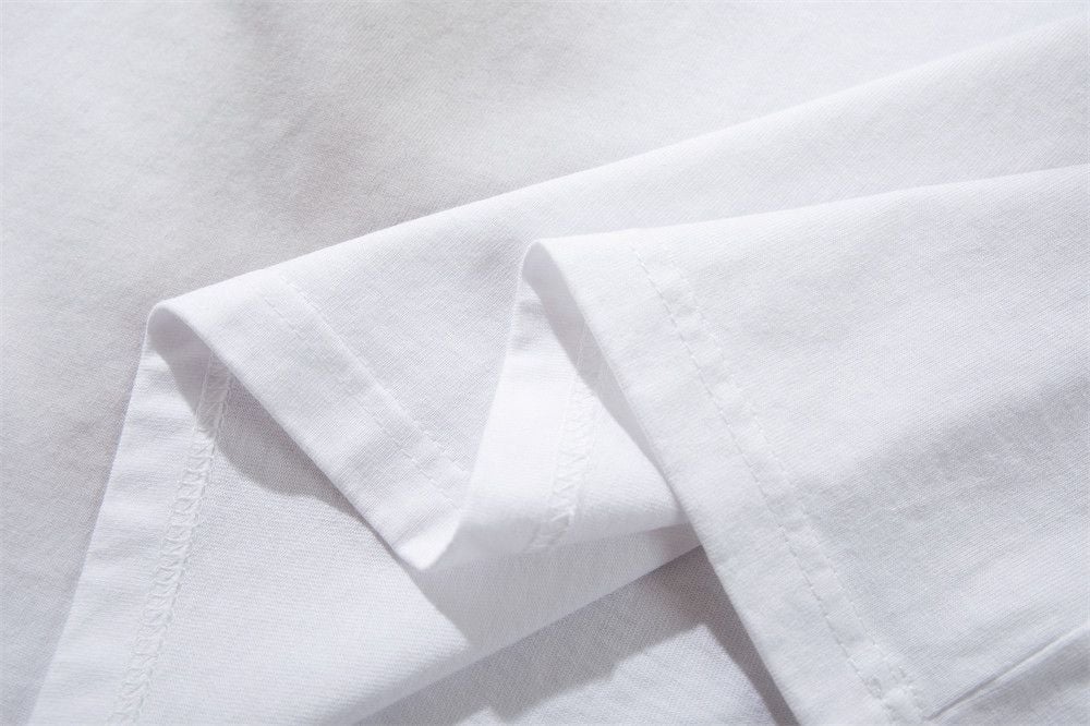 Men’s Vintage Ins Trendy Distressed Portrait Print Short Sleeve T-Shirt