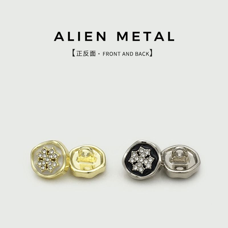 Rhinestone Metal Button