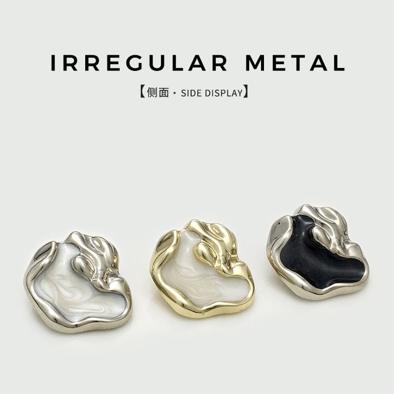 Premium irregular metal button