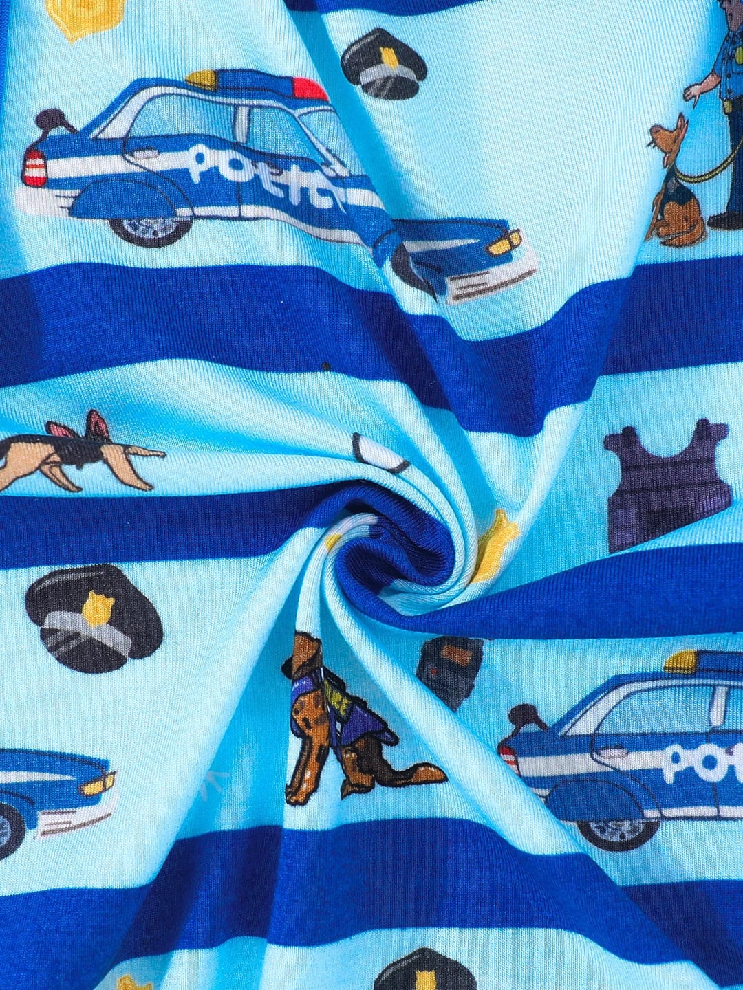 Bamboo Fiber Baby Romper, Striped Print, Short Sleeve & Short Leg