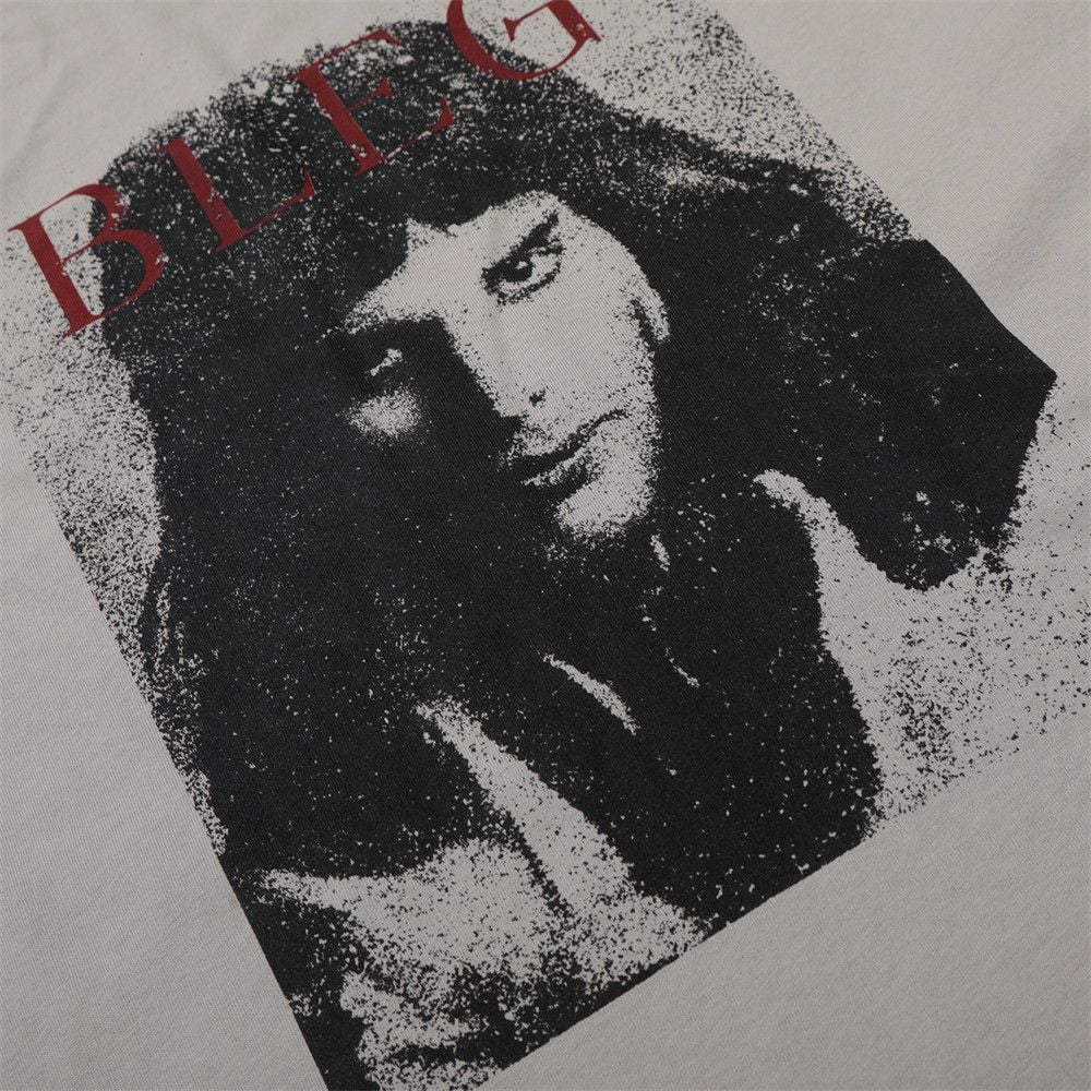 American Vintage Portrait Print Cotton Tee For Men