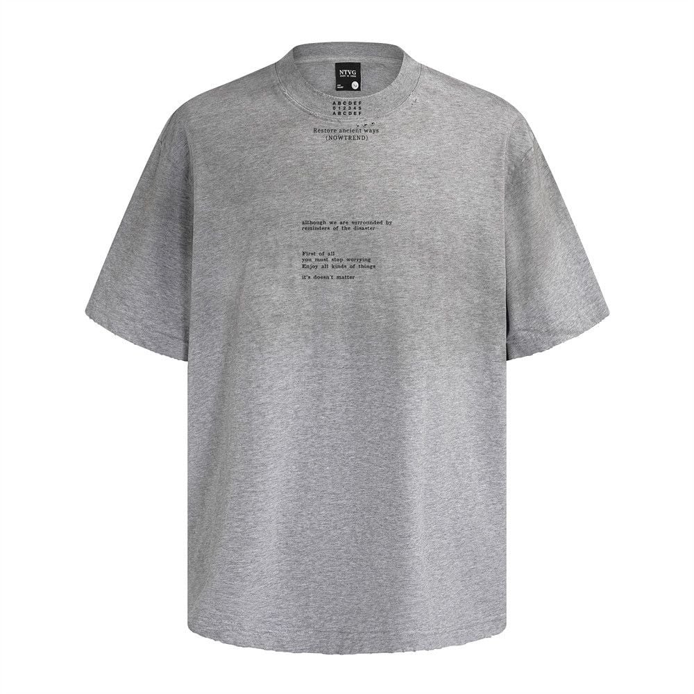 Men's vintage tie-dye distressed casual short sleeve tee