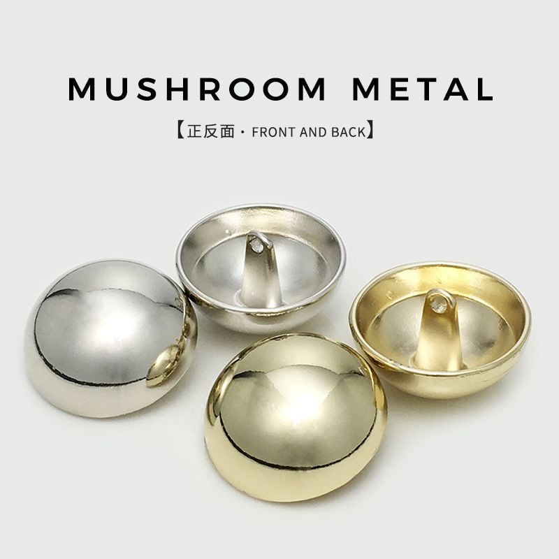 All-Purpose Plain Round Metal Mushroom Button