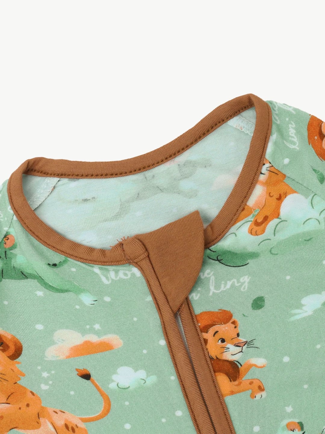 Bamboo Fiber Lion Print Baby Romper