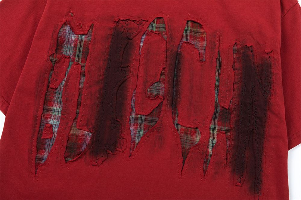 Men's Cotton Short Sleeve T-shirt, Punk Trendy Ins Style