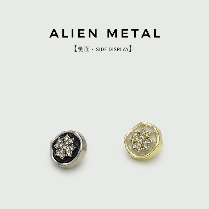 Rhinestone Metal Button