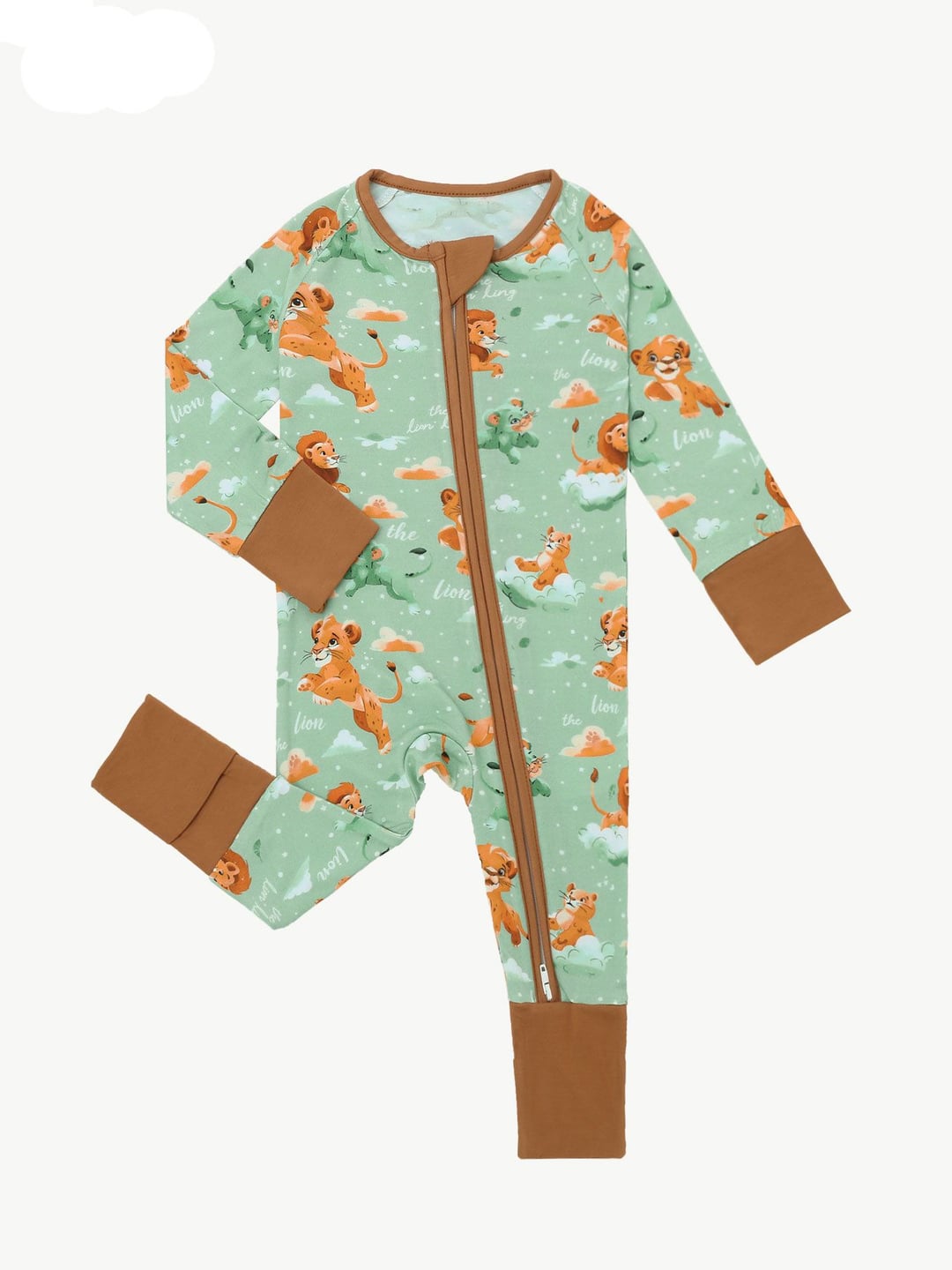 Bamboo Fiber Lion Print Baby Romper