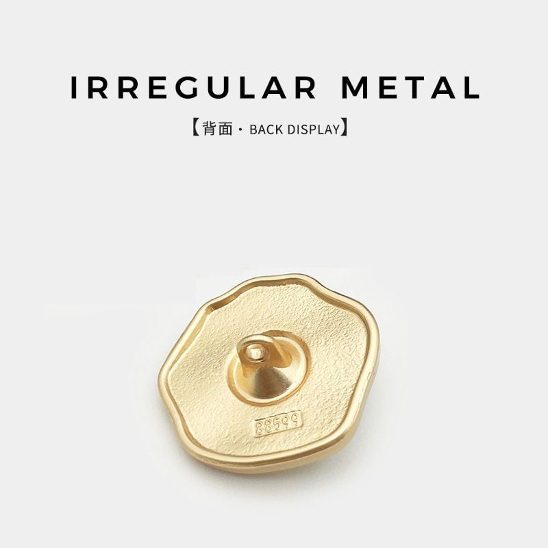 Premium irregular shaped pearl button with gold border