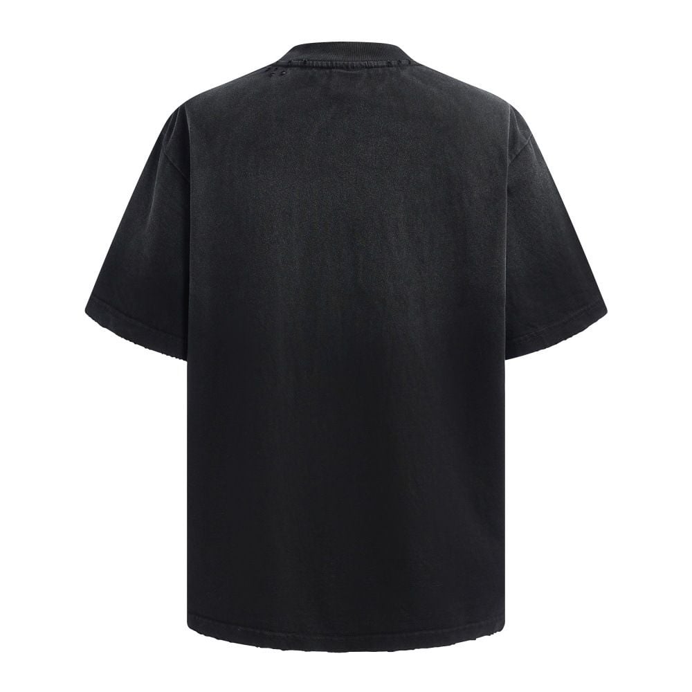 American retro letter print T-shirt