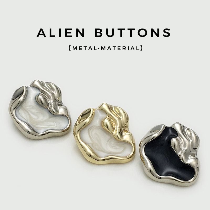 Premium irregular metal button