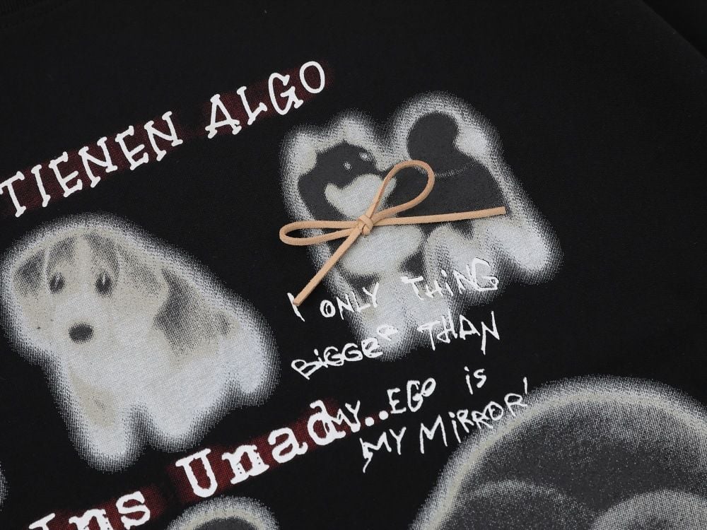 Men's casual short-sleeve T-shirt with animal cartoon print