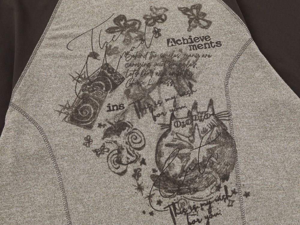 Men's color-block raglan short-sleeve T-shirt