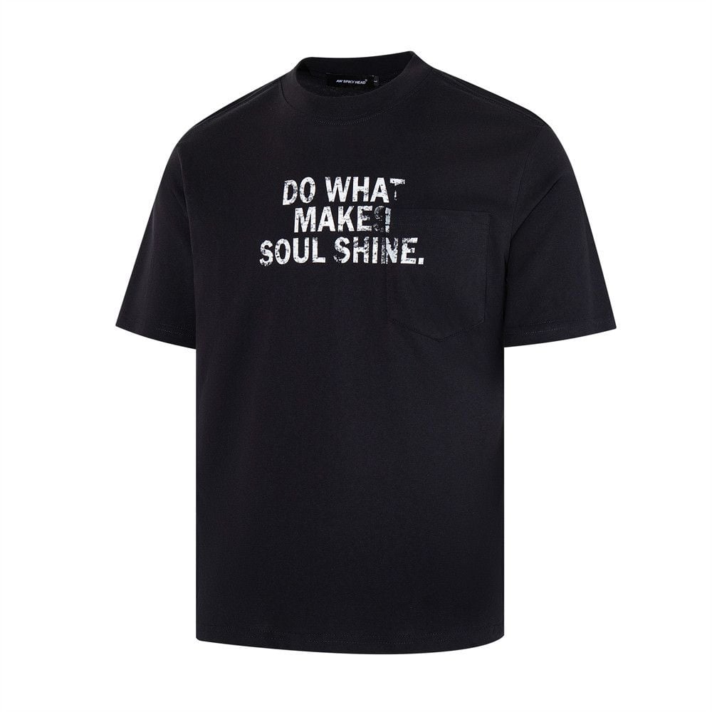 Men's Loose Fit 100% Cotton Short Sleeve T-Shirt with Letter Print