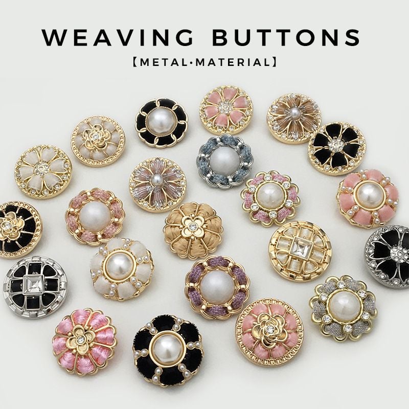 Premium metal cord lock with pearl & diamond embellishment