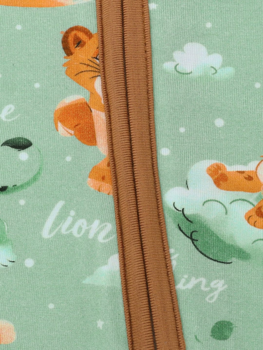 Bamboo Fiber Lion Print Baby Romper