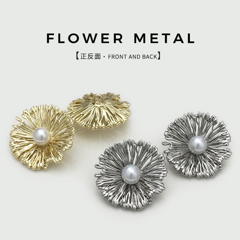 Premium fresh irregular flower-shaped copper button