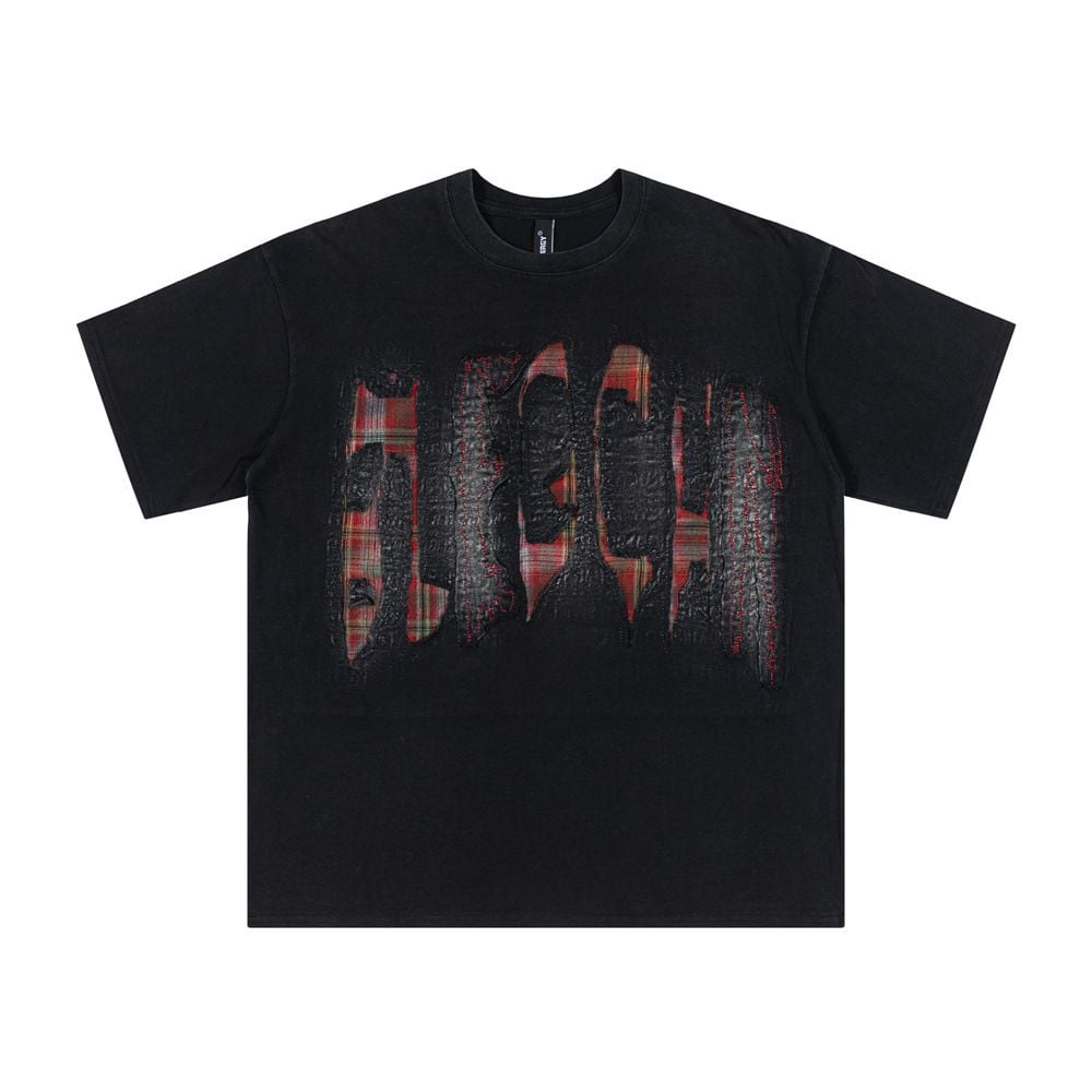 Men's Cotton Short Sleeve T-shirt, Punk Trendy Ins Style