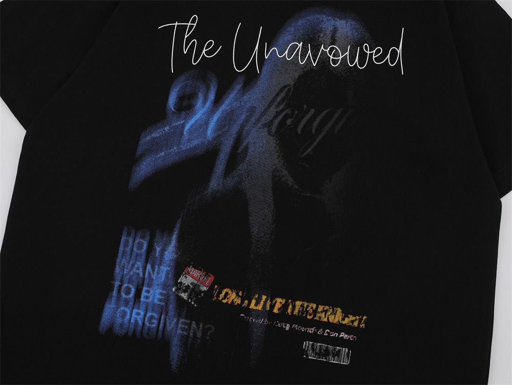 Men's summer loose short-sleeve T-shirt with figure print