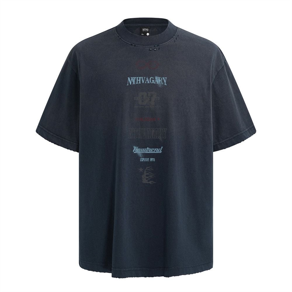 Men’s Airbrush Tie Dye Short Sleeve Crew Neck Cotton T-shirt