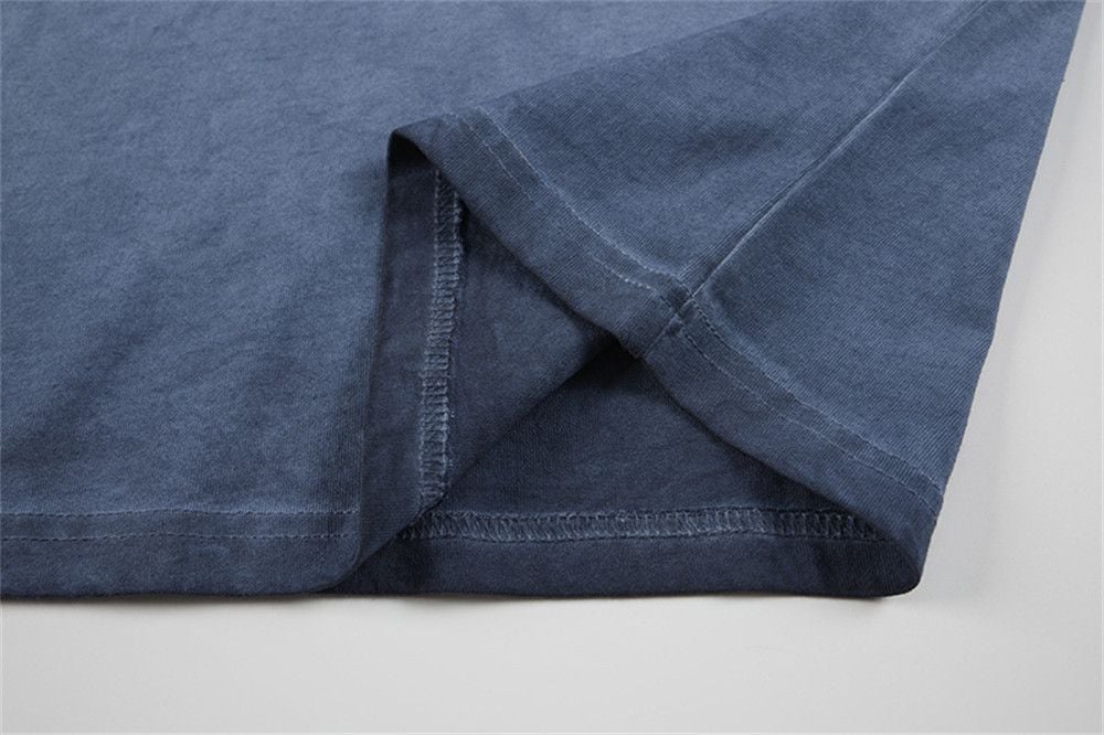 Men's ins vintage T-shirt with graffiti letter print