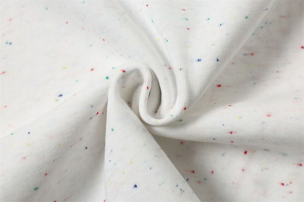 Men's casual short-sleeve T-shirt with firework embroidery design