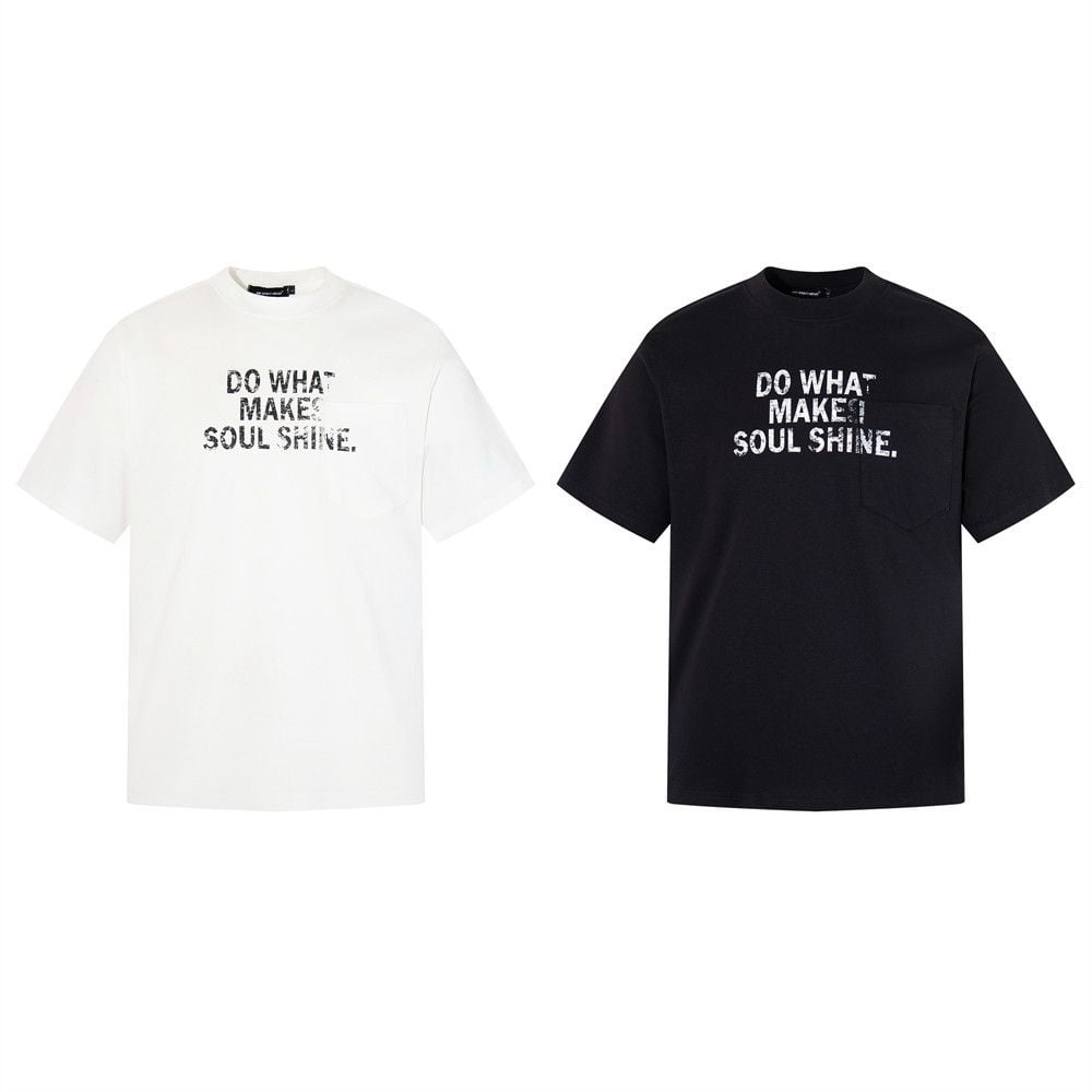 Men's Loose Fit 100% Cotton Short Sleeve T-Shirt with Letter Print