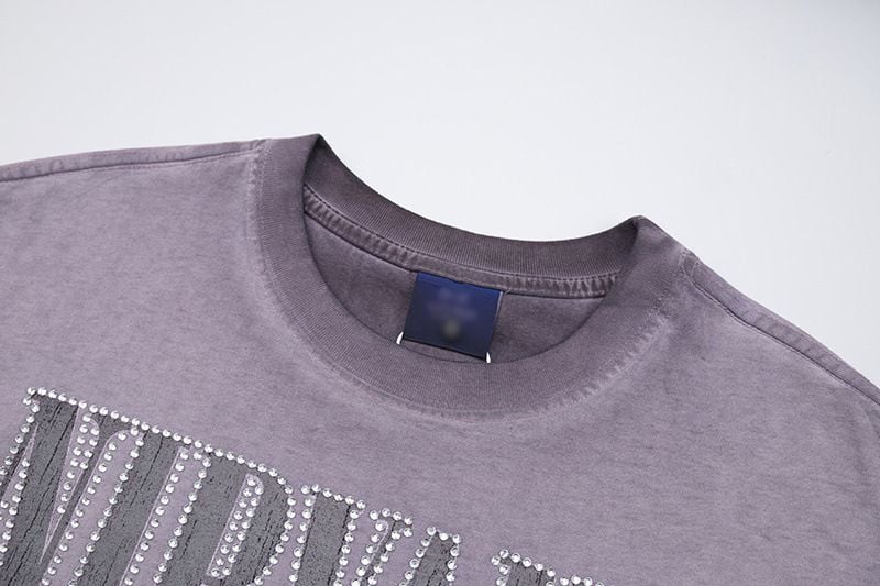 100% Cotton Rock & Rap Figure Rhinestone Print Short Sleeve T-Shirt