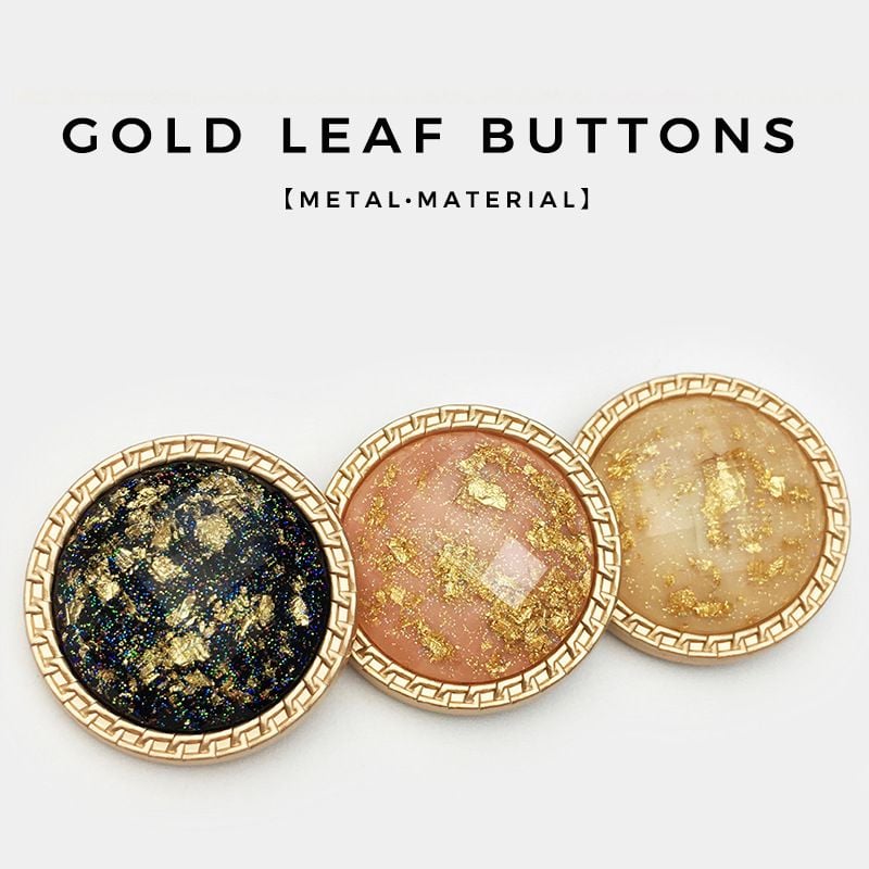 Resin & Metal Combined Buttons with Wavy Texture and Rhombus Surface